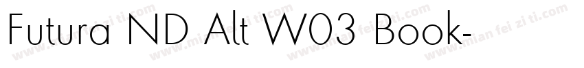 Futura ND Alt W03 Book字体转换